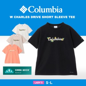 コロンビア 半袖Tシャツ レディース チャールズ ドライブ ショートスリーブ Tシャツ ブラック 黒 ホワイト 白 COLUMBIA PL0224 Tシャツ 