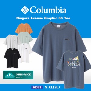 コロンビア 半袖Tシャツ メンズ ナイアガラアベニューグラフィックショートスリーブティー ブラック 黒 ホワイト 白 COLUMBIA PM0755 ト