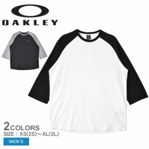 オークリー 長袖Tシャツ メンズ RELAX RAGLAN 3／4 TEE ブラック 黒 ホワイト 白 グレー OAKLEY FOA402597 トップス ウェア ウエア 七分 