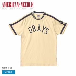 アメリカンニードル 半袖Tシャツ メンズ ホームステッドグレイズ Tシャツ ベージュ ホワイト 白 AMERICAN NEEDLE RJ556 ブランド 野球 ベ