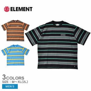 【ゆうパケット可】 エレメント 半袖Tシャツ メンズ BIG BORDER SS Ｔシャツ ブラック 黒 グレー ブルー イエロー オレンジ ELEMENT BD02