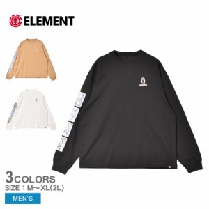 エレメント 長袖Tシャツ メンズ VAN TREE OF DECKS LS ロンＴ ベージュ ブラック 黒 ホワイト 白 ELEMENT BD022066 トップス 長袖 オーバ