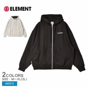 エレメント パーカー メンズ RELAX ZIP WR ブラック 黒 グレー ELEMENT BD022022 トップス パーカー 長袖 ジップアップフード オーバーサ