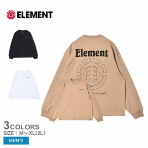 エレメント 長袖Tシャツ メンズ ELEMENTALITY LS ブラック 黒 ホワイト 白 ELEMENT BE021050 トップス 長袖 オーバーサイズ ワイド クル