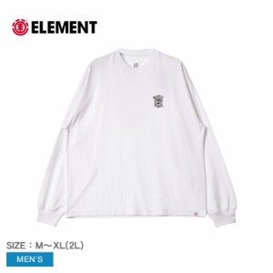 エレメント 長袖Tシャツ メンズ TIMBER! INSIDE PASSENGER LS ロンＴ ホワイト 白 ELEMENT BD021051 トップス 長袖 クルーネック スポー