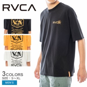 【ゆうパケット可】 ルーカ Tシャツ メンズ T ON HI VIS BLANK TEE Tシャツ ブラック 黒 オレンジ ホワイト 白 RVCA BD041271 トップス 