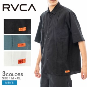 【ゆうパケット可】ルーカ 半袖シャツ メンズ メンズ チェーンメール ショートスリーブシャツ ブラック 黒 ブルー 青 ホワイト 白 RVCA B