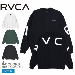 ルーカ スウェット メンズ FAKE RVCA CR トレーナー ブラック 黒 ホワイト 白 グリーン RVCA BD042150 トップス 長袖 ゆったり クルーネ