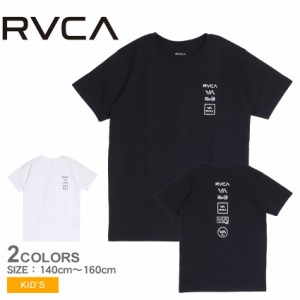 ルーカ 半袖Tシャツ キッズ ジュニア 子供 ALL LOGO ホワイト 白 ブラック 黒 RVCA BE04E236 トップス バックプリント カジュアル クルー