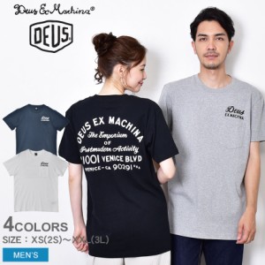 【ゆうパケット可】デウス エクス マキナ 半袖Tシャツ メンズ VENICE ADDRESS TEE グレー ブラック 黒 ネイビー DEUS EX MACHINA T-DMS41