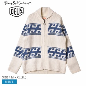 デウス エクス マキナ カーディガン メンズ SWELL MAP CARDIGAN ホワイト 白 DEUS EX MACHINA DMF228508 上着 羽織 長袖 防寒 ジャケット