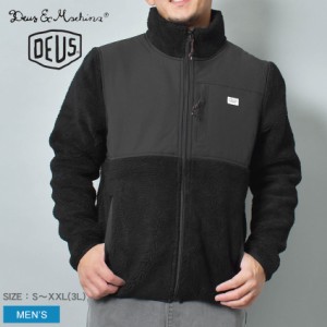 デウス エクス マキナ ジャケット メンズ FLETCHER PANEL FLEECE ブラック 黒 DEUS EX MACHINA DMW228203 ウェア トップス フリース 長袖