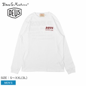 デウス エクス マキナ 長袖Tシャツ メンズ SPEEDWAY LS TEE ホワイト 白 DEUS EX MACHINA DMF221399 ウェア トップス 長袖 クルーネック 