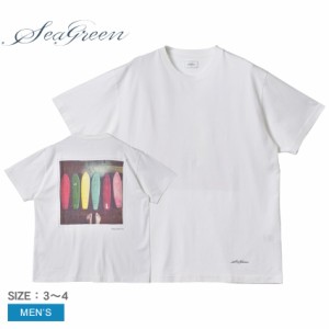 【ゆうパケット可】シーグリーン 半袖Tシャツ メンズ ソフト ジャージー Tシャツ ホワイト 白 SEAGREEN MSEA22S8256-M カットソー 無地 