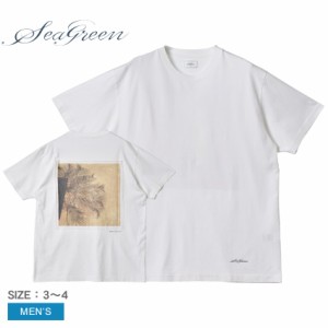 【ゆうパケット可】シーグリーン 半袖Tシャツ メンズ ソフト ジャージー Tシャツ ホワイト 白 SEAGREEN MSEA22S8258-M カットソー 無地 