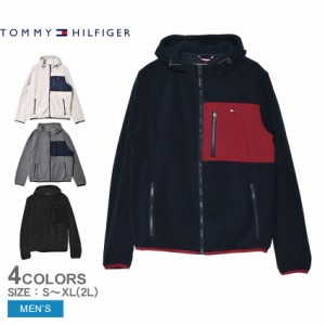 トミーヒルフィガー フリース メンズ MIXED MEDIA FLEECE HOODY ブラック 黒 ネイビー 紺 TOMMY HILFIGER 151AF238 ウエア アウター パー