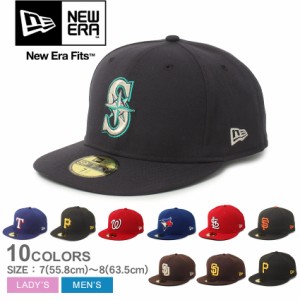 ニューエラ 帽子 レディース メンズ ACPERF 59FIFTY ブラック 黒 ブラウン 茶 NEW ERA キャップ 野球 ベースボール MLB チームロゴ 刺繍 