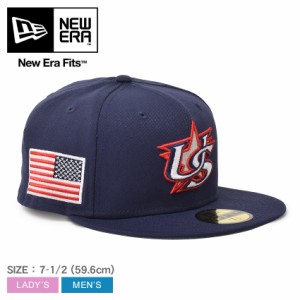 ニューエラ キャップ レディース メンズ USA WBC 2023 ネイビー 紺 レッド 赤 NEW ERA 60358245 ベースボールキャップ BBキャップ 野球帽