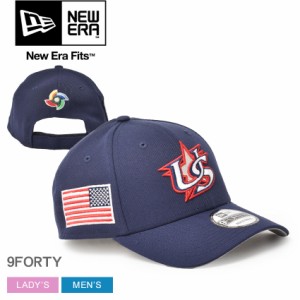 ニューエラ 帽子 レディース メンズ 9FORTY USA WBC 2023 ネイビー 紺 レッド 赤 NEW ERA 60358258 ベースボールキャップ BBキャップ 野