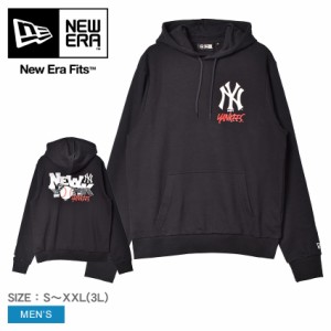 ニューエラ パーカー メンズ ニューヨーク・ヤンキース MLB チームロゴ プルオーバー フーディ ネイビー 紺 NEW ERA 60332161 NEW YORK Y