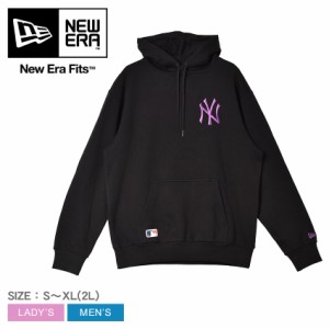 ニューエラ パーカー レディース メンズ N.Y.YANKEES LEAGUE ESS. HOOD ブラック 黒 パープル 紫 NEW ERA 60416438 NEW YORK YANKEES ニ