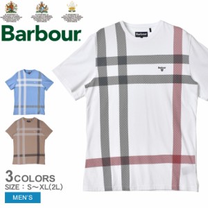 【ゆうパケット可】バブアー 半袖Tシャツ メンズ ノーマン TEE ホワイト 白 ブルー 青 BARBOUR MTS0986 ブランド 半袖 トップス クルーネ