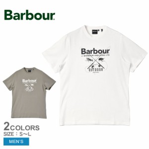 バブアー 半袖Tシャツ メンズ FLY TEE ホワイト 白 ベージュ BARBOUR MTS1256 ウェア トップス 半袖 Tシャツ おしゃれ プリント アウトド