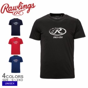 ローリングス 半袖Tシャツ 大人 一般 オーバルR Tシャツ ブラック 黒 ネイビー 紺 レッド ブルー Rawlings AST13S06 野球 ベースボール 