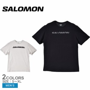 【ゆうパケット可】サロモン 半袖Tシャツ メンズ ESSENTIAL LOGO SS TEE ブラック 黒 ホワイト 白 SALOMON LC2029500 LC2029600 クルーネ