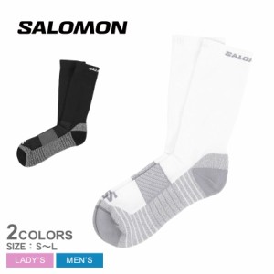 サロモン 靴下 レディース メンズ ユニセックス エアロ クルー ブラック 黒 ホワイト 白 グレー SALOMON LC2080500 LC2080600 フットウエ