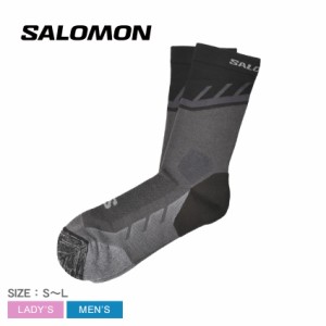 サロモン 靴下 レディース メンズ スピードクロス クルー ホワイト 白 ブラック 黒 SALOMON LC2164800 LC2165000 ソックス クルー丈 吸汗