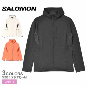 サロモン ジャケット レディース エッセンシャル ライトウォーム フルジップ ブラック 黒 ホワイト 白 SALOMON LC2156000 LC2114400 LC21