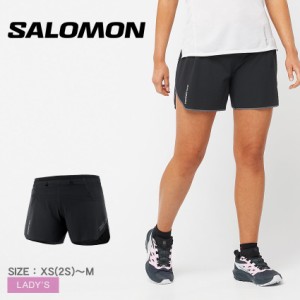 サロモン パンツ レディース SENSE AERO 5 SHORT ブラック 黒 SALOMON LC1891500 ボトムス ショート丈 ハーフパンツ スポーティ 軽量 ス