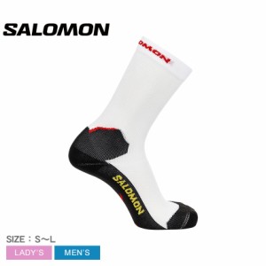 サロモン 靴下 レディース メンズ スピードクロス クルー ホワイト 白 ブラック 黒 イエロー 黄 SALOMON LC1973500 ソックス クルー丈 ウ