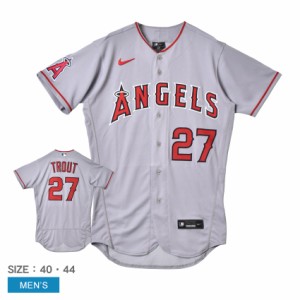 ナイキ ユニフォームシャツ メンズ グレー レッド 赤 NIKE 8900-AN22-AN9-T27 マイク・トラウト ロサンゼルス・エンゼルス MLB メジャー