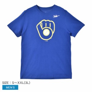 ナイキ 半袖Tシャツ メンズ COOPERSTOWN LOGO SHORT SLEEVE COTTON TEE ブルー 青 NIKE N199-4EW ウエア トップス ミルウォーキー・ブル