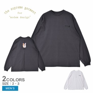 モデムデザイン 長袖Tシャツ メンズ グラフィック ロングスリーブ ティー ホワイト 白 ブラック 黒 modem design M-2210258 ウェア トッ