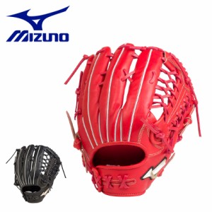 ミズノ グローブ 硬式用 グローバルエリート Hselection 00 ブラック 黒 レッド 赤 MIZUNO 1AJGH20507 野球 ベースボール 外野手用 硬式 