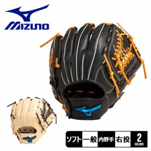 ミズノ グローブ 大人 一般 ソフトボール用ウィルドライブ ブルー 内野手用 ブラック 黒 ベージュ MIZUNO 1AJGS29913 ソフトボール グラ