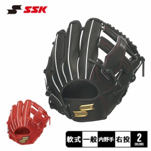 エスエスケイ グローブ 大人 一般 軟式 プロエッジ 内野手用 ブラック 黒 オレンジ SSK PEN8446S23 野球 ベースボール グラブ グローブ 