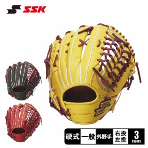 エスエスケイ グローブ 大人 一般 硬式 プロエッジ 外野手用 ブラック 黒 イエロー 黄 オレンジ SSK PEK87423F 野球 ベースボール グラブ