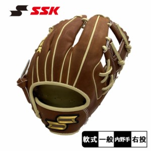 エスエスケイ グローブ メンズ レディース ユニセックス 軟式 プロエッジ  内野手用 ブラウン 茶 ベージュ SSK PENC3455L22F 野球 ベース