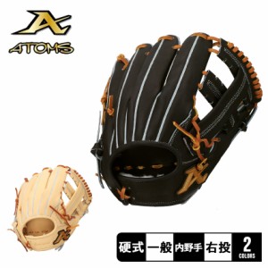 アトムズ グローブ 大人 一般 硬式用 プロモデルライン 内野手用 ベージュ ブラウン 茶 ブラック 黒 ATOMS AKG-PRO02 野球 ベースボール 