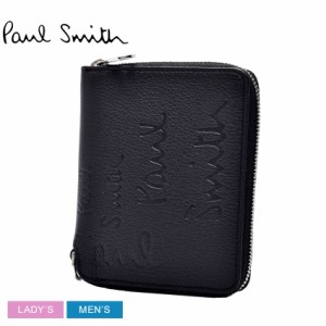 ポール スミス 財布 レディース メンズ ウォレット ジップ ビルフォード ブラック 黒 PAUL SMITH 6702-ILOGEM ウォレット カードケース 