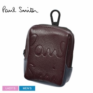 【ゆうパケット可】ポール スミス イヤホンケース レディース メンズ airpods case ブラウン PAUL SMITH 6760-GLOSTO 本革 プレゼント イ