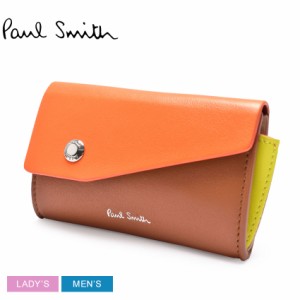 ポール スミス コインケース レディース メンズ COIN WALLET ブラウン 茶 オレンジ PAUL SMITH M1A-7384-KDECOR コインウォレット コイン