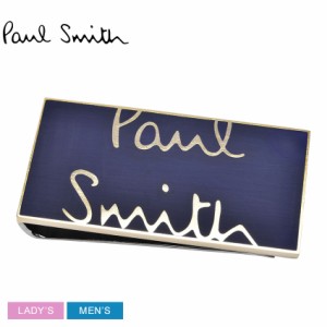 ポール スミス 財布 レディース メンズ マネークリップ シグネチャーロゴ ネイビー 紺 ゴールド シルバー PAUL SMITH M1A-MONE-KLOGO ウ