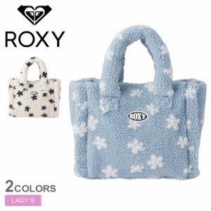 ロキシー トートバッグ レディース CREIL TOTE ミニトート ホワイト 白 ブルー 青 ROXY RBG234315 鞄 かばん ボア 総柄 花柄 フラワー ミ