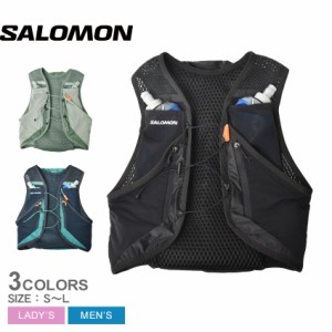 サロモン ランニングベスト レディース メンズ ACTIVE SKIN 12 SET ブラック 黒 ブルー 青 SALOMON LC2177400 LC2177600 LC2177700 ベス