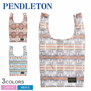 【ゆうパケット可】ペンドルトン エコバッグ レディース メンズ パッカブルショッパー ベージュ ブラウン ブルー 青 PENDLETON PDT-000-2